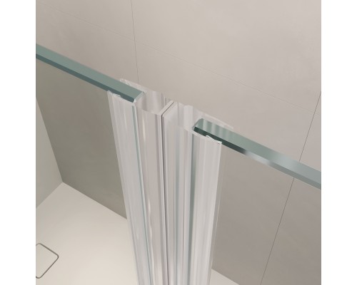 Душевая дверь 60*30*195 RGW LE-008 (LE-003 + Z-09) Хром/Прозрачное/6 мм (Easy) (351200863-11)