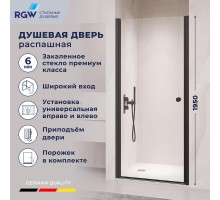 Душевая дверь RGW Passage 54080309-14, 90 см, стекло прозрачное, профиль черный