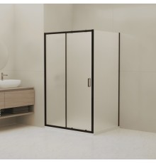 Душевой уголок RGW Classic CL-133B (CL-13 + Z-03), 060913348-44, 140 х 80 см, дверь раздвижная, стекло cora матовое, профиль черный 