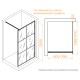 Душевая перегородка RGW Stilvol WA-11-B 110 см стекло прозрачное с рисунком, профиль черный
