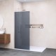 Душевую перегородку RGW Walk In WA-010B 70х195 см стекло матовое, профиль черный