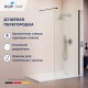 Душевая перегородка RGW 110x195 WA-210B стекло Матовое-Сатинат 8мм, профиль матовый черный