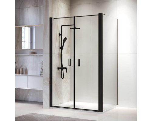 Душевой уголок RGW PA-144B (PA-104B + Z-050-2B + O-104B) 1000х700 стекло прозрачное, профиль черный 