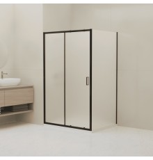 Душевой уголок RGW Classic CL-133B (CL-13 + Z-03), 060913358-44, 150 х 80 см, дверь раздвижная, стекло cora матовое, профиль черный