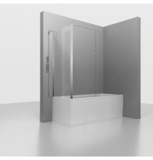 Боковая стенка RGW Z-52 80 см стекло шиншилла, профиль хром