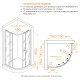 Душевой уголок Dolphin TN-204-J, Прозрачное, 800x800
