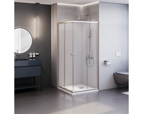 Душевой уголок RGW Dolphin TN-205-J 80x80 28912588-11 стекло прозрачное, профиль хром Душевой уголок RGW Dolphin TN-205-J 80x80 28912588-11 стекло прозрачное, профиль хром