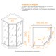 Душевой уголок RGW SV-82 L 100x100 33328200-241L стекло черная вуаль, профиль хром