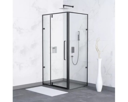 Душевой уголок RGW Classic 80х80 350903588-14 черный, стекло прозрачное