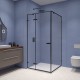 Душевой уголок  SV-030-B 1000*1000  стекло прозрачное , профиль черный