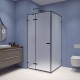 Душевой уголок  SV-030-B 1000*1000  стекло матовое , профиль черный