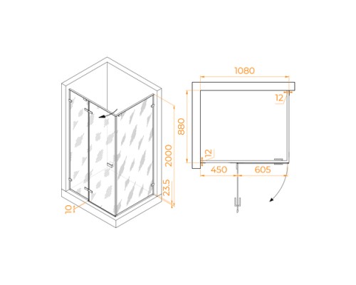 Душевой уголок RGW Stilvol SV-040 110x90 хром, прозрачное 353204019-11 Душевой уголок RGW Stilvol SV-040 110x90 хром, прозрачное 353204019-11