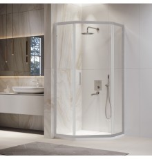 Душевой уголок RGW Passage PA-86-S, 38088600-111, 100 x 100 см, стекла прозрачные, профиль хром сатин