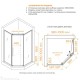 Душевой уголок RGW Passage 100x100 PA-86B стекло сатин, профиль черный матовый (38088600-24N)