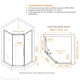 Душевой уголок RGW Passage 100x100 PA-86B стекло сатин, профиль черный матовый (38088600-24N)