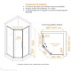 Душевой уголок RGW Passage 90x90 PA-86B стекло сатин, профиль черный матовый (38088699-24N)