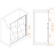 Душевая дверь RGW PA-14Gb, 180*195, Прозрачное стекло 6мм , профиль Золото BRUSH 41081418-016