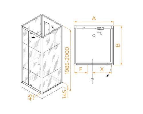 Душевая кабина RGW AN-207 Frost Line 90x90см, цвет профиля белый, стекло 5 мм 411320799-95 Душевая кабина RGW AN-207 Frost Line 90x90см, цвет профиля белый, стекло 5 мм 411320799-95