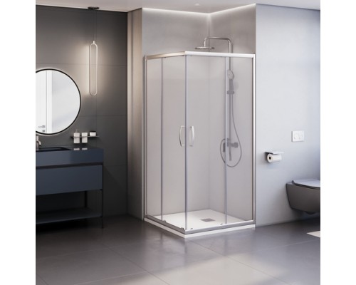 Душевой уголок Dolphin TN-31  900х900 стекло прозрачное,профиль хром