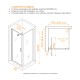 Душевой уголок квадратный RGW SV-135-2B 80x80, Прозрачное стекло, профиль черный