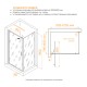 Душевой уголок 90*70*200 RGW SV-145-2 (SV-05-2 + Z-050-3) Прямоуг./Хром/Прозрачное/8 мм (Easy), Прозрачное, 1000x800