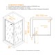 Душевой уголок 90*70*200 RGW SV-145-2 (SV-05-2 + Z-050-3) Прямоуг./Хром/Прозрачное/8 мм (Easy), Прозрачное, 1000x900