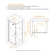Душевой уголок 90*70*200 RGW SV-145-2 (SV-05-2 + Z-050-3) Прямоуг./Хром/Прозрачное/8 мм (Easy), Прозрачное, 800x700