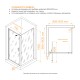 Душевой уголок 90*70*200 RGW SV-145-2 (SV-05-2 + Z-050-3) Прямоуг./Хром/Прозрачное/8 мм (Easy), Прозрачное, 900x1000