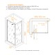 Душевой уголок 90*70*200 RGW SV-145-2, 90x70 Прямоуг./Хром/Прозрачное/8 мм (Easy)