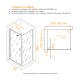 Душевой уголок прямоугольный RGW SV-145-2B 90x80 стекло прозрачное 8мм, профиль черный