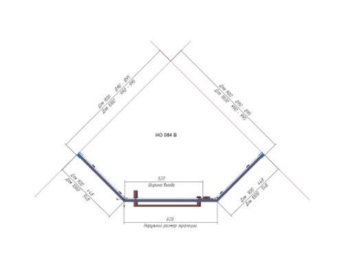 Душевой уголок RGW HO-084Gb 90x90 прозрачное стекло / профиль золото браш 350608499-016