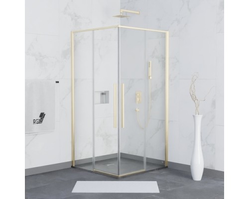 Душевой уголок RGW SV-31G 800х800 стекло прозрачное, профиль золотой