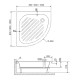 Душевой поддон полукруглый RGW BP/CL-S белый акрил cерия Acryl (90*90) 16180499-51