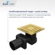 Душевой трап RGW Drain Leo-01-10Gb, 60210110-06, 10 х 10 см, решетка золото матовое