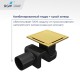 Душевой трап RGW Drain Leo-02-10Gb, 60210210-06, 10 х 10 см, решетка золото матовое