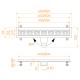 Душевой лоток RGW Drain Leo-30-40 40 см 60213040-06 с решеткой, золото брашированное 