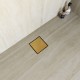 Душевой трап RGW SDR-10 79211000-06, 10 х 10 см, решетка под плитку, золото BRUSH