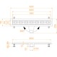 Душевой лоток Drain Leo-30 трап RGW SDR-30 60см с черной вентилируемой накладной 60213060-04