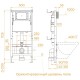 Унитаз подвесной RGW SW-60 белый, с инсталляцией и кнопкой смыва 68420460-01