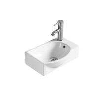 Умывальник накладной / подвесной Santi Line SL-2018L 405*280*140 белый глянец