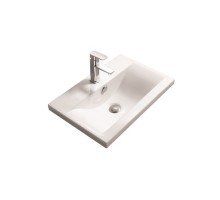 Умывальник врезной сверху столешницы Santi Line SL-2101(50) 510*395*185 белый глянец