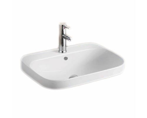 Умывальник врезной сверху столешницы Santi Line SL-2108 600x450x160 белый глянец