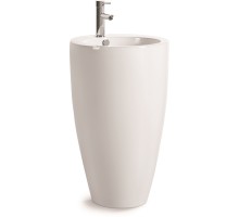 Умывальник напольный с переливом Santi Line SL-4004 500*500*840 белый глянец