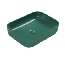 Раковина накладной (чаша) SantiLine SL-1051G, 50 см, фаянс, накладная, зелёная матовая