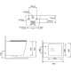 Унитаз подвесной, безободковый, персиковый, матовый SantiLine SL-5007P белый 68x50 фаянс
