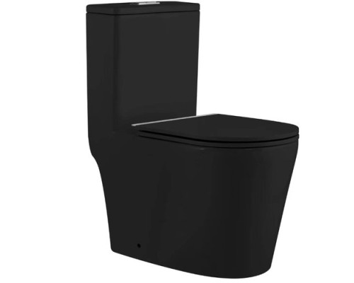 Унитаз напольный безободковый, МОНОБЛОК Tornado Santi Line SL-5029MB сиденье Duroplast, микролифт, черный матовый Унитаз напольный безободковый, МОНОБЛОК Tornado Santi Line SL-5029MB сиденье Duroplast, микролифт, черный матовый