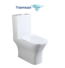 Унитаз напольный безободковый,система смыва Tornado (сиденье микролифт)