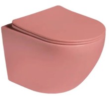 Унитаз подвесной, безободковый, персиковый, матовый SantiLine SL-5104