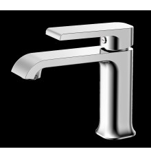 Cмеситель для раковины, хромированный, материал латунь, картридж: wanhai, аэратор: Neoperl, подводка длиной 35 см с крепежным комплектом и хромированным кольцом-основанием.