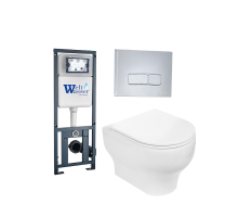 Наборы инсталляций+унитаз подвесной+кнопка MARBERG 410 + ERLENBACH 004 GL-WT + MAR 410 SE-CR